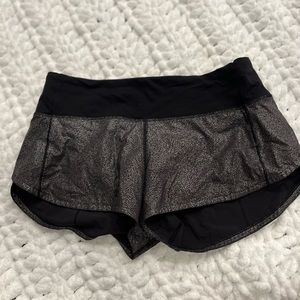 Lululemon Speed Up Shorts Sparkle Gray size 4